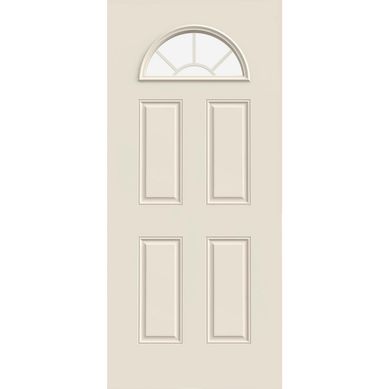 Puerta Acero 90x210 cm Media Luna Blanco 
