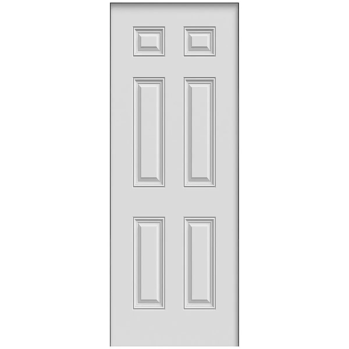 HOLZTEK - Puerta Acero 90x210 cm 6 Paneles Blanco