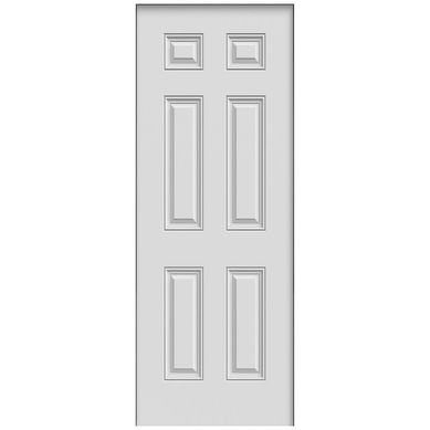 Puerta Acero 75x210 cm 6 Paneles Blanco