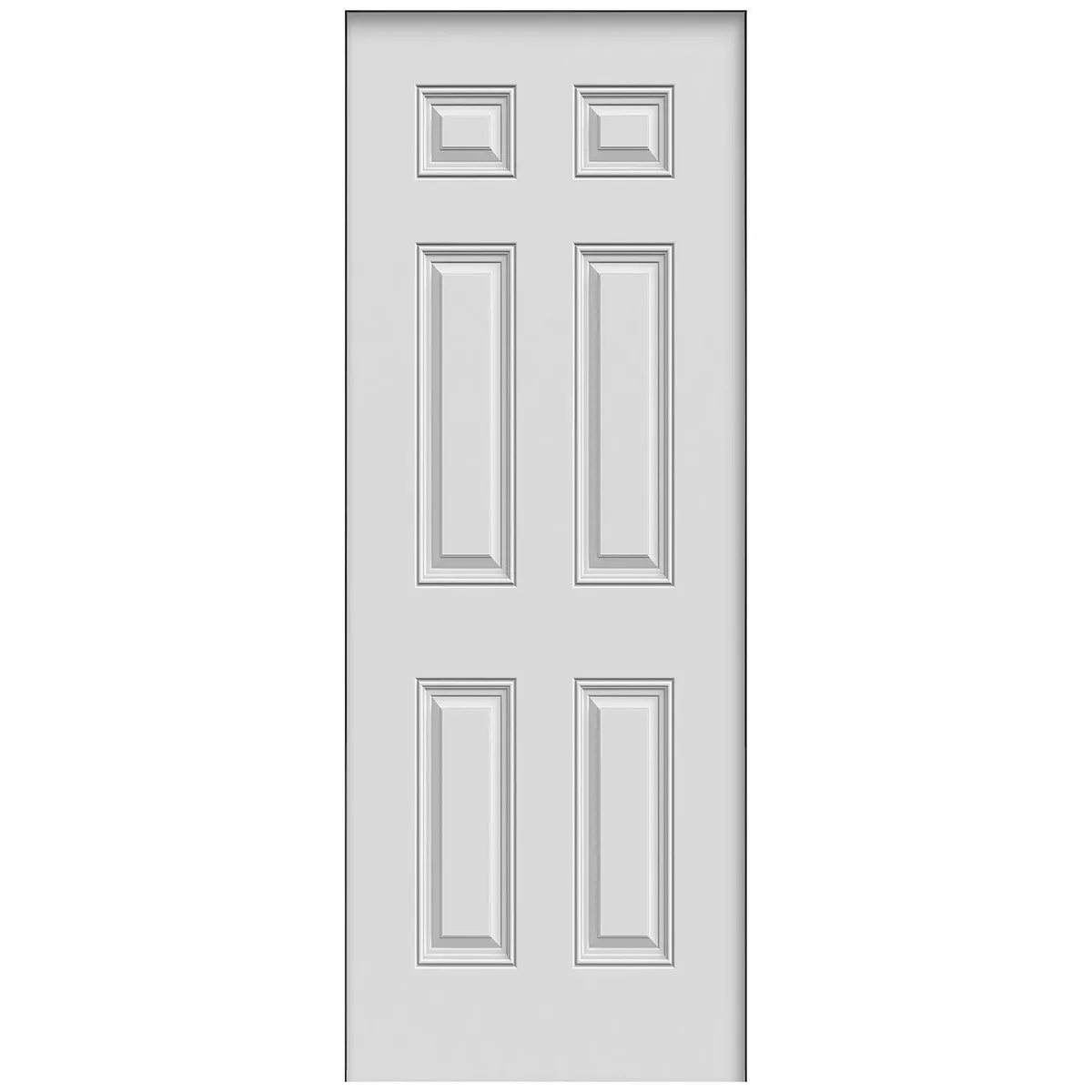 HOLZTEK - Puerta Acero 75x210 cm 6 Paneles Blanco