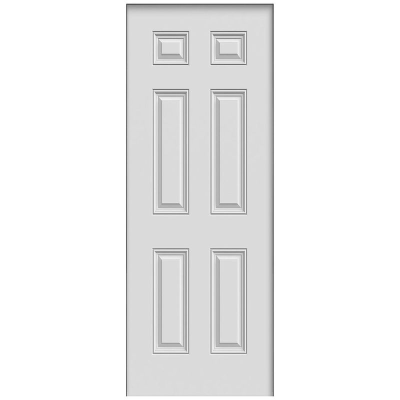 HOLZTEK - Puerta Acero 75x210 cm 6 Paneles Blanco
