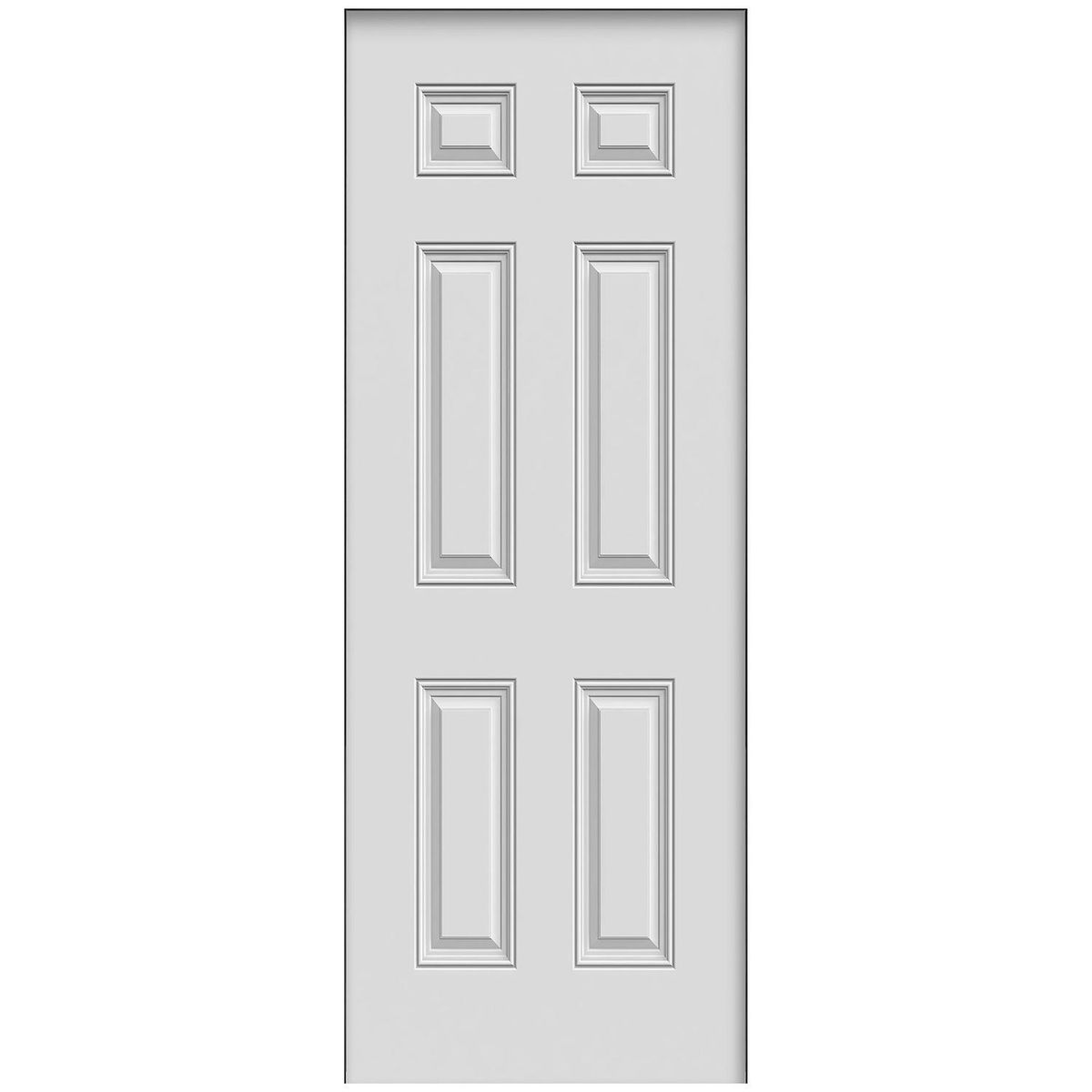 HOLZTEK - Puerta Acero 70x210 cm 6 Paneles Blanco