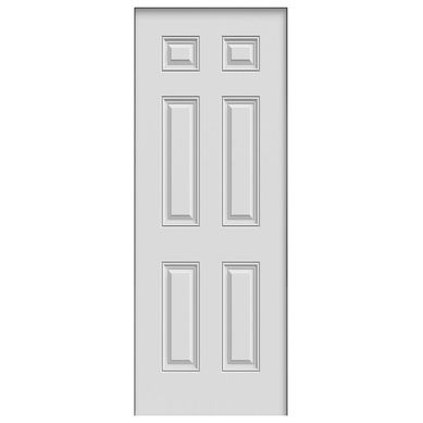Puerta Acero 95x200 cm 6 Paneles Blanco