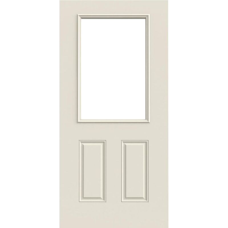 HOLZTEK - Puerta con Vidrio Termopanel Acero 80x210 cm 1 Luz Blanco
