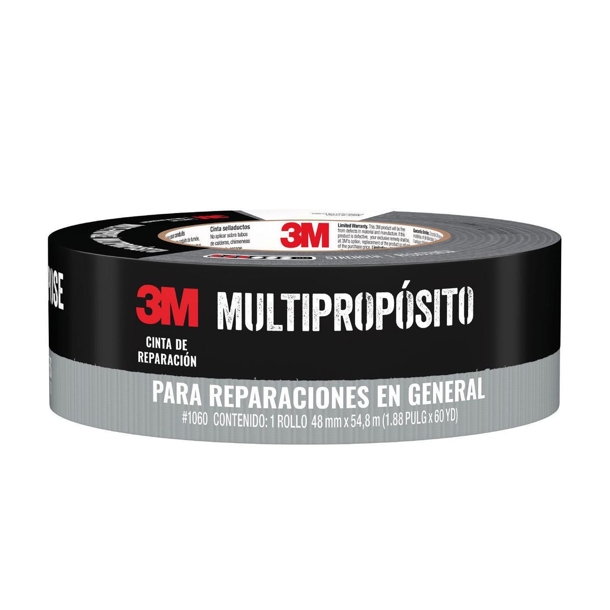 3M - Cinta de Tela Duct Tape de reparación Gris 48 mm x 55 mts