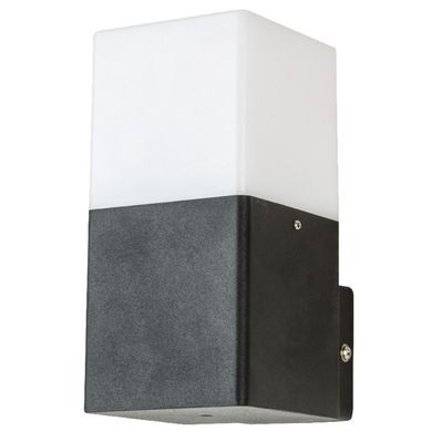Aplique exterior Brando pc aluminio IP44 11x9x17 cm negro E27