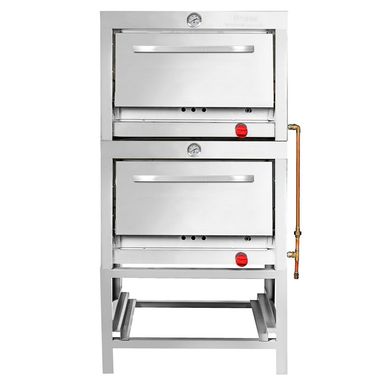Horno gas natural 2 cmaras 58x65 cm