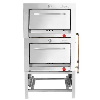Horno gas natural 2 cmaras 65x65 cm