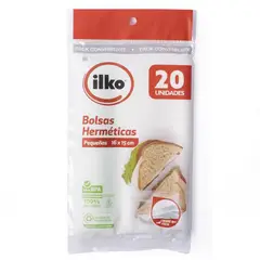 ILKO - Bolsa hermética sandwich 16x15 cm 20 unidades