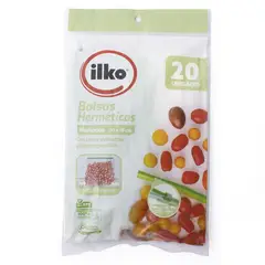 ILKO - Bolsa hermética 20x18 cm con slider mediana 20 unidades