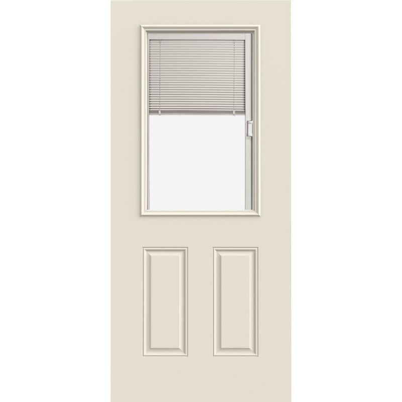 HOLZTEK - Puerta con Vidrio Termopanel Acero 75x210 cm PERSIANA Blanco