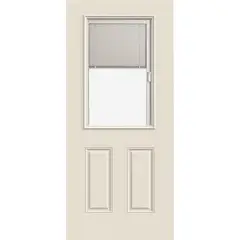 HOLZTEK - Puerta con Vidrio Termopanel Acero 85x210 cm PERSIANA Blanco