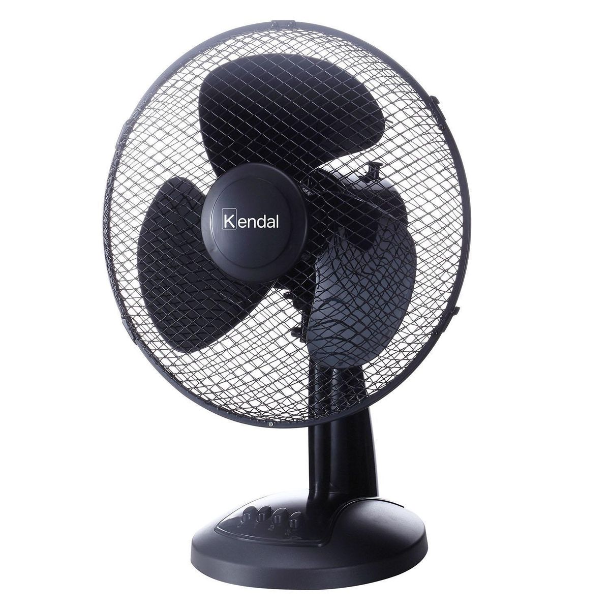 KENDAL - Ventilador sobremesa negro 12"