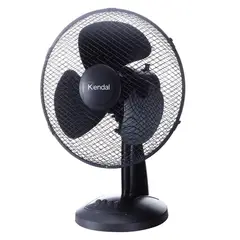KENDAL - Ventilador sobremesa negro 12"