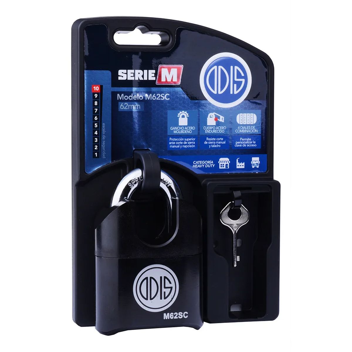 ODIS - Candado M62SC con hombros 62 mm PMB