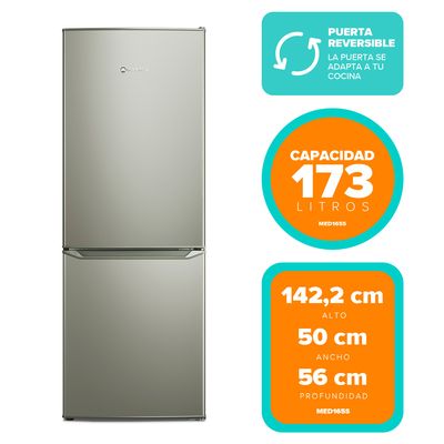 Imagen 2 del producto Refrigerador Bottom Freezer Frío Directo 179 Litros MED165S