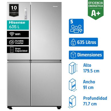 Refrigerador Side by Side No Frost 635 Litros Silver RS820NV