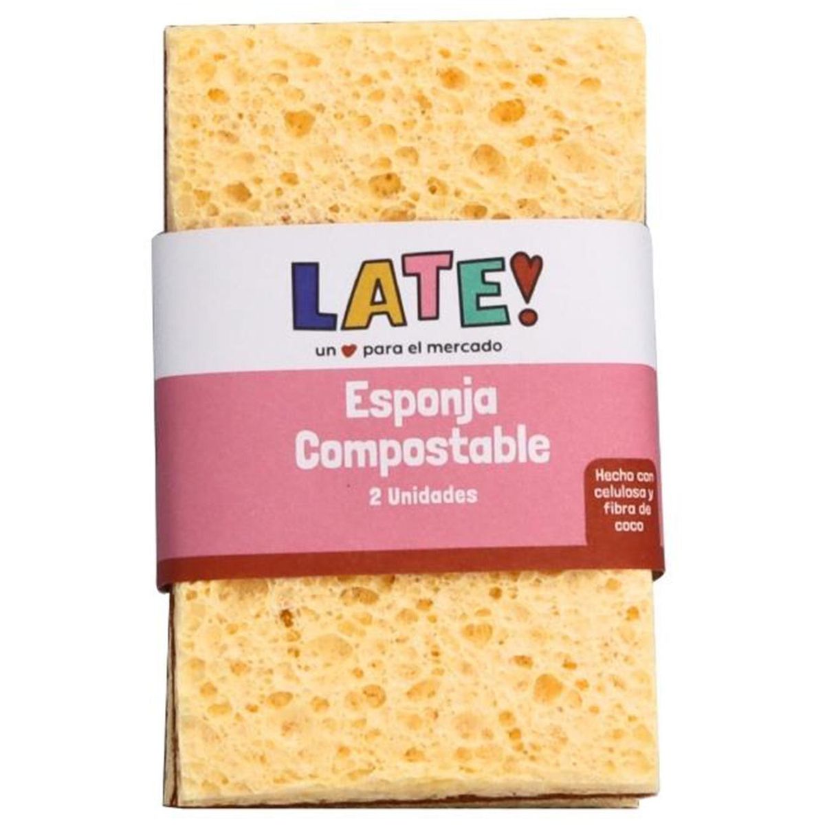LATE HARVEST - Pack 2 Esponjas Compostables Late Fibra de Coco Biodegradables Cocina