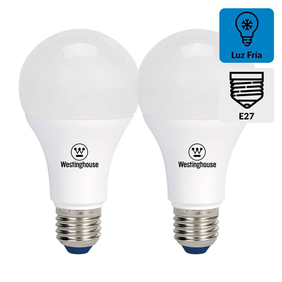 BP ILUMINACION - Pack 2 Ampolletas Led Bola 9 W E27 800 lm Luz Fría