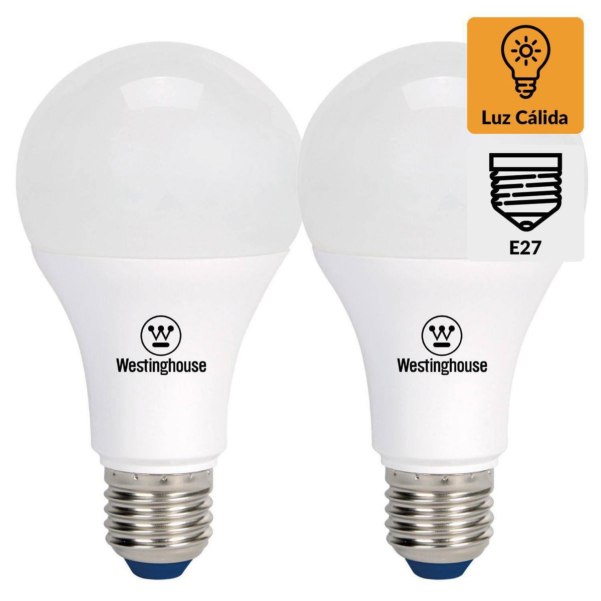BP ILUMINACION - Pack 2 Ampolletas Led Bola 9 W E27 720 lm Luz Cálida