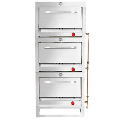 Horno gas natural 3 cmaras 58x65 cm