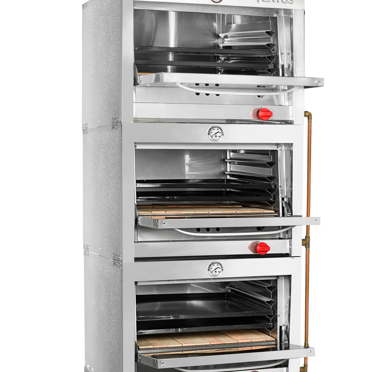 VENTUS - Horno Gas Licuado Piso 390 Litros 3 Cámaras