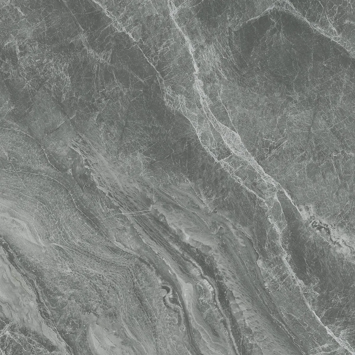 RALOSA - Porcelanato 60x60 cm Treviso Brillo Gris oscuro 1.44 m2