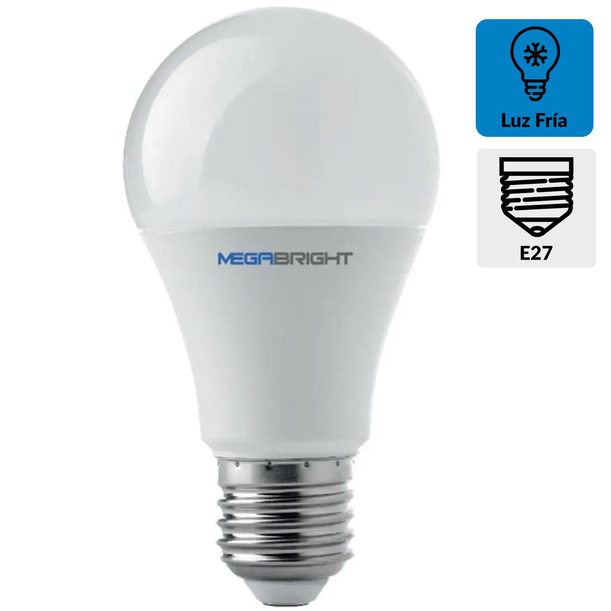 MEGABRIGHT - Ampolleta Led Clásica 7 W E27 920 lm Luz Fría
