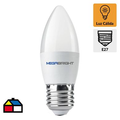 Ampolleta led C37 vela 5W/3000K E27