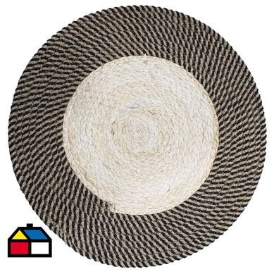Individual redondo 38 cm borde caf/negro
