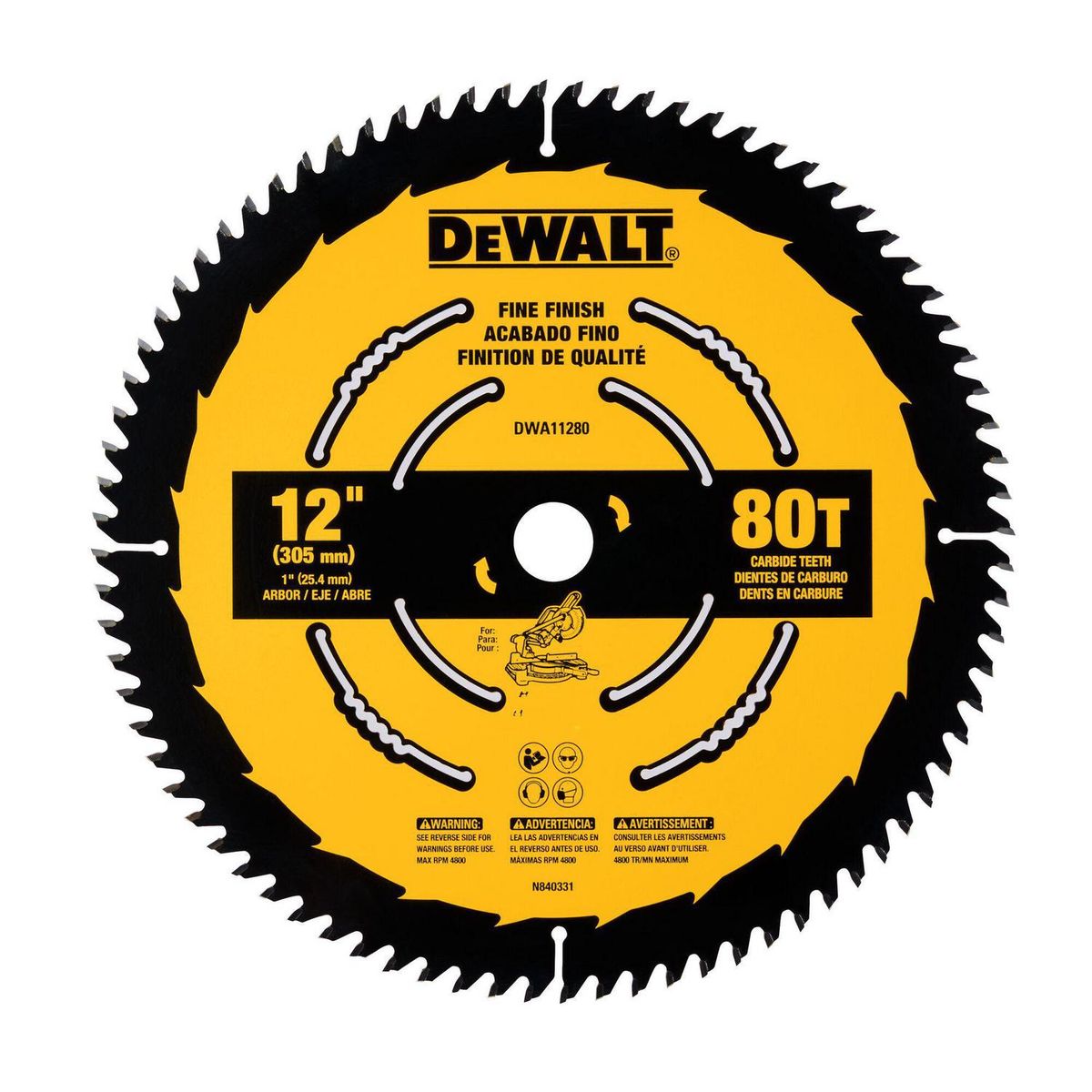 DEWALT - Disco de sierra 12" 80 dientes