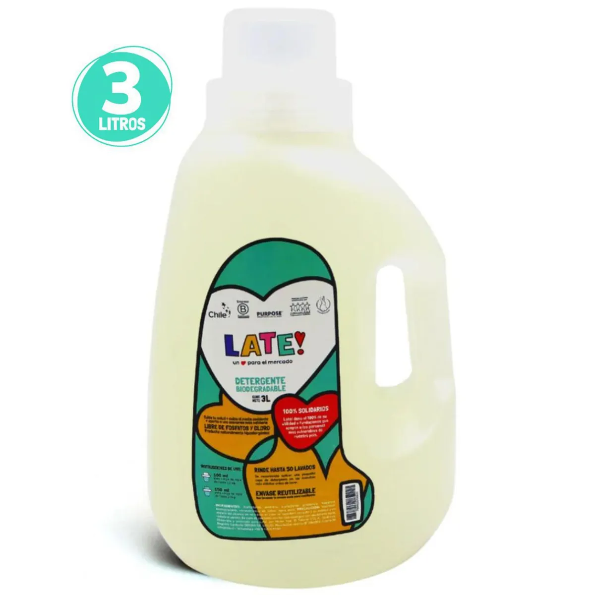 LATE HARVEST - Detergente Biodegradable Late Floral 3 Litros Ropa Delicada