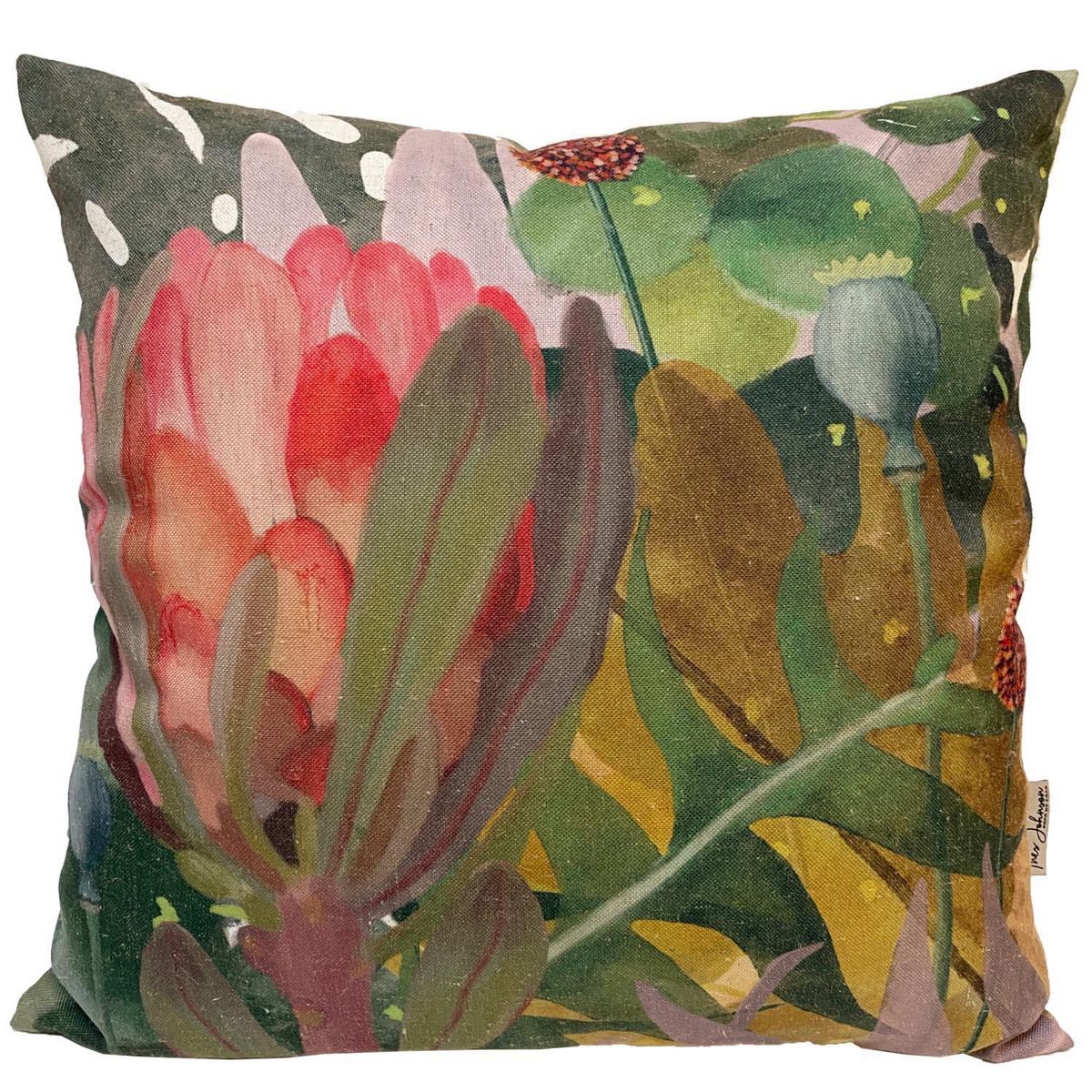 INES JOHNSON - Cojín Ilustración Protea Multicolor 44x44 cm