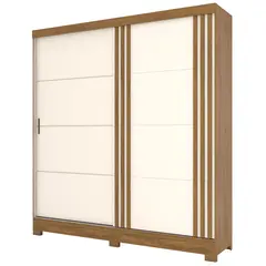 HOME MOBILI - Clóset Londres 2 Puerta(s) 8 Repisa(s) 200x215x48 cm Nogal/Beige
