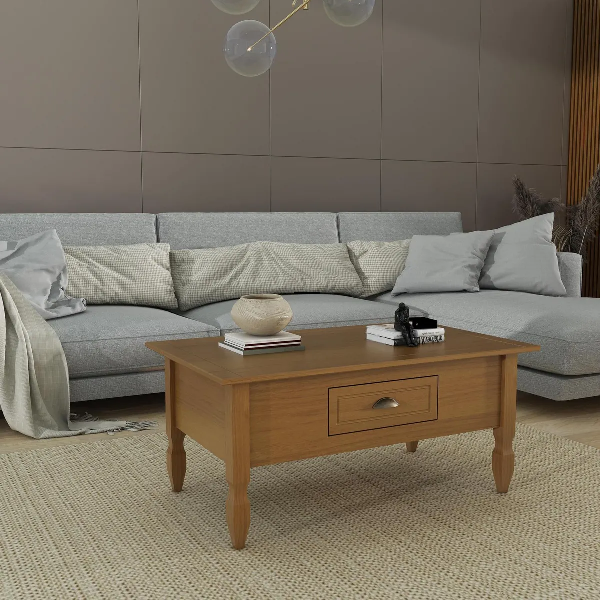 EXIT - Mesa de centro almendra 1 cajón