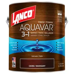 LANCO - Barniz 3 en 1 Satinado 1 galón(es) CAOBA