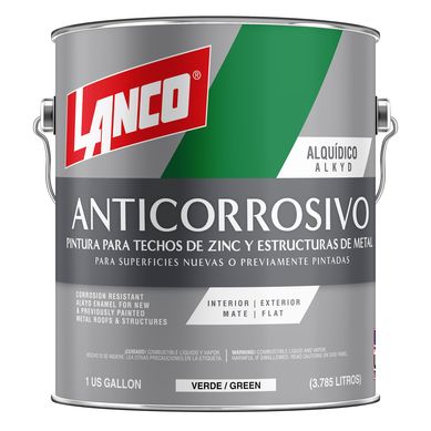 Anticorrosivo zinc y estructuras metalicas negro 1 galn