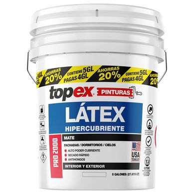 Ltex hipercubriente mate base pastel 5gl