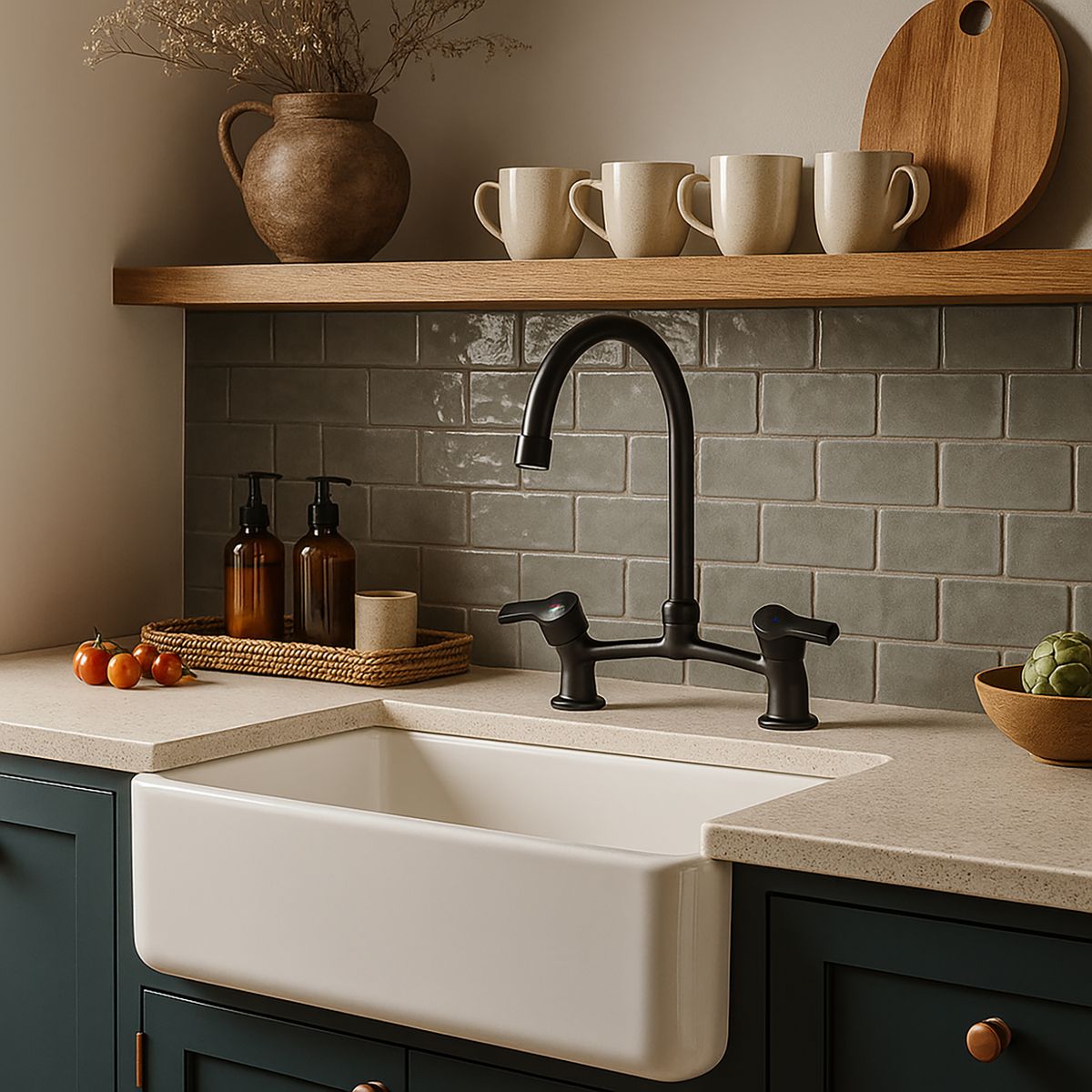 STRETTO - Combinación Lavaplatos Bogen Negro