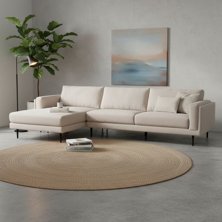 CIC Sofá Seccional 5 cuerpos Maria Repreve 314x83x97 cm Beige