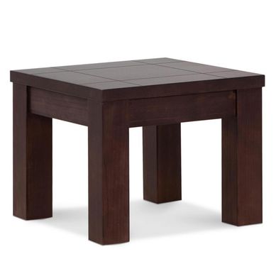 Mesa lateral uble 50x50x40 cm chocolate