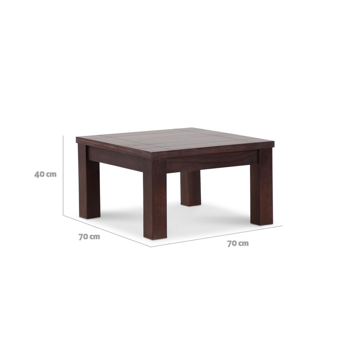 CIC - Mesa centro Ñuble 70x70x40 cm chocolate