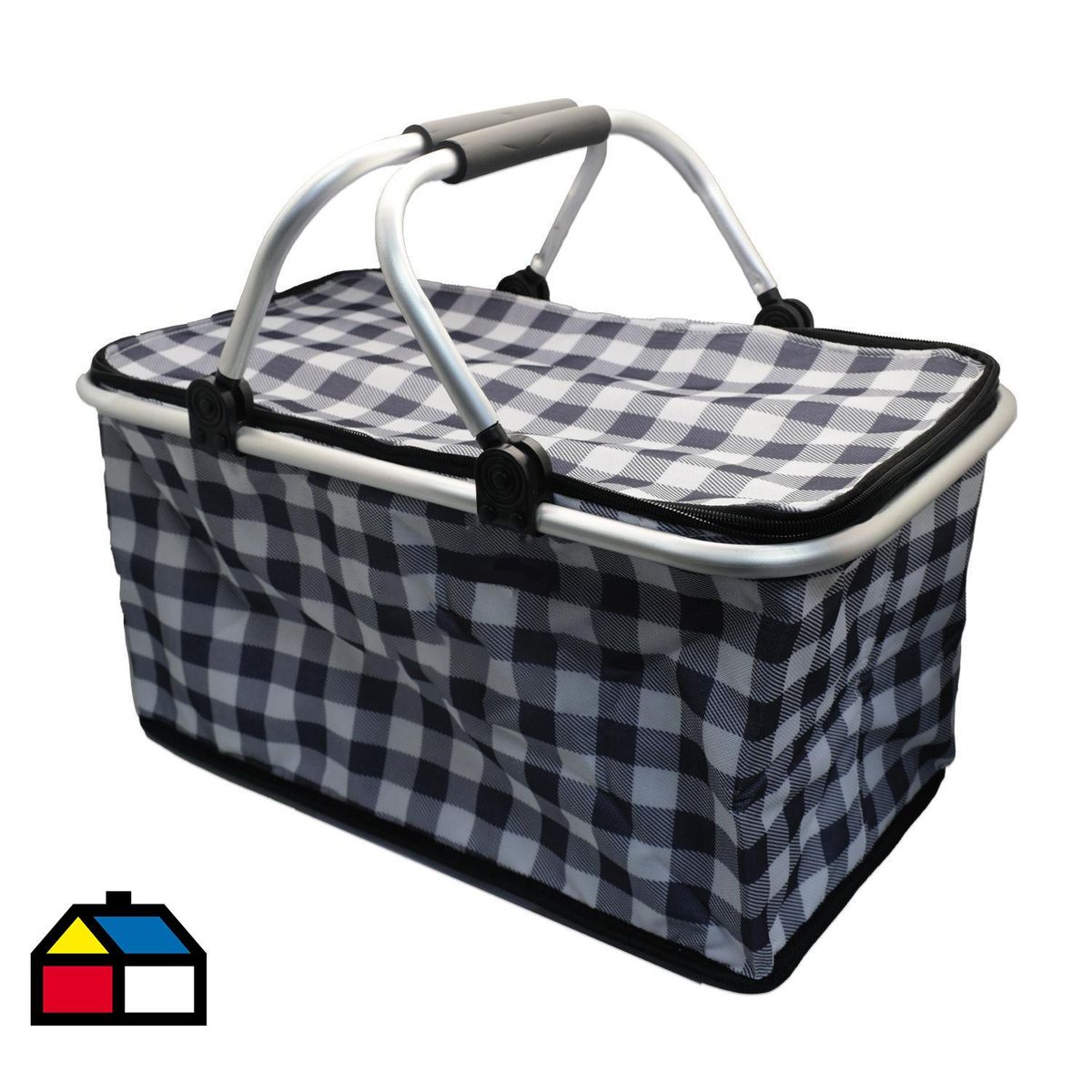PRONOBEL - Canasto de Picnic Térmico 30 l Blanco/ Negro
