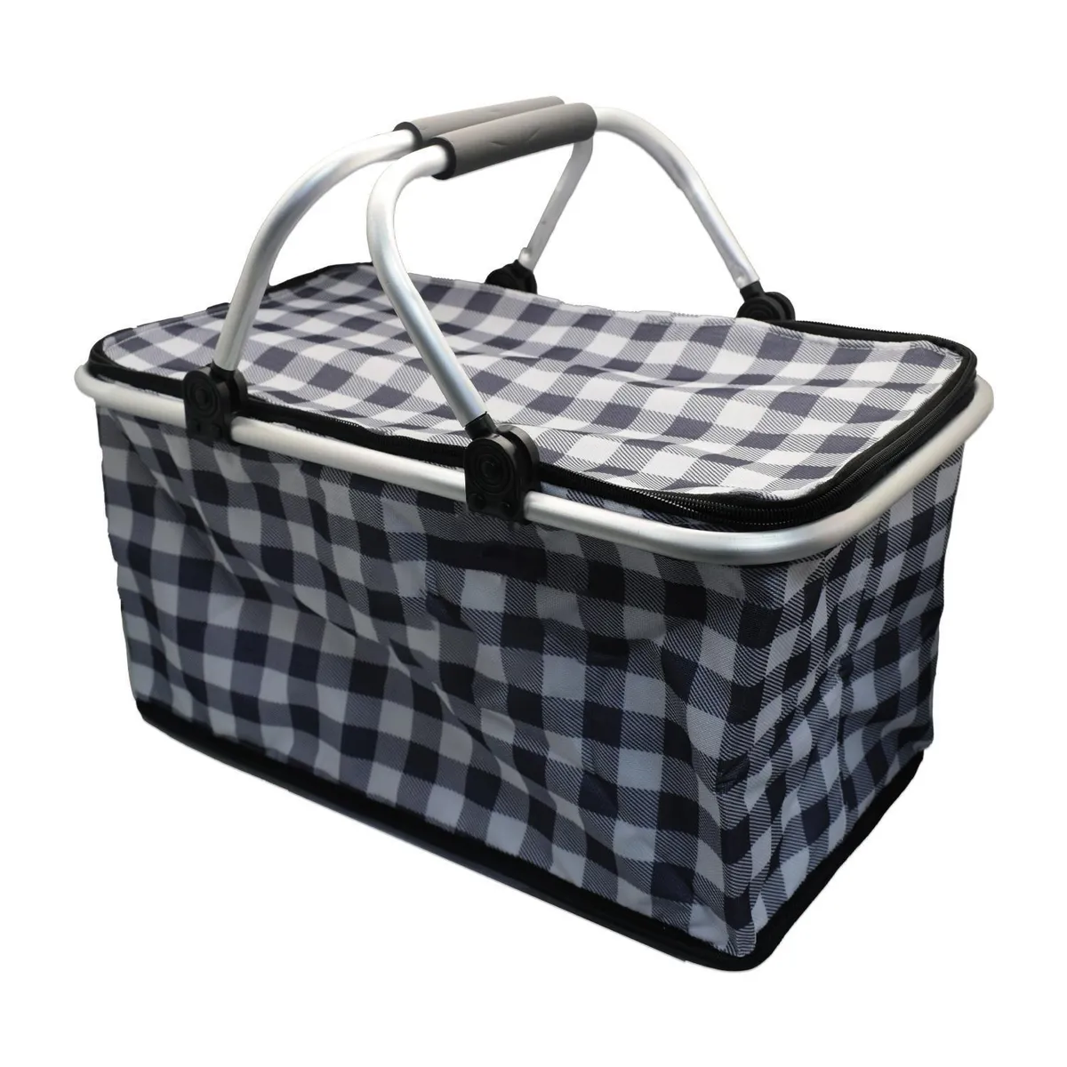 PRONOBEL - Canasto de Picnic Térmico 30 l Blanco/ Negro