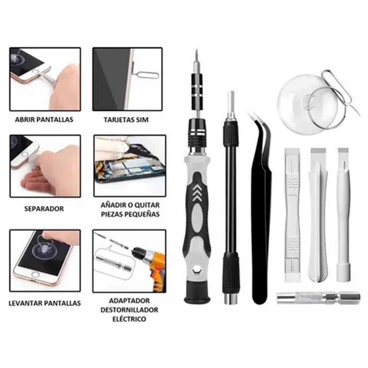 LERNEN - Kit 115 puntas de precisión destornillador - puntas - dados