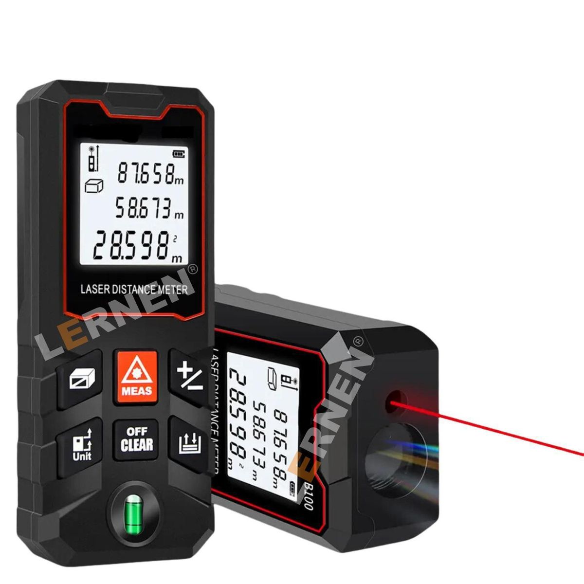 LERNEN - Medidor de distancia laser digital 100m con accesorios