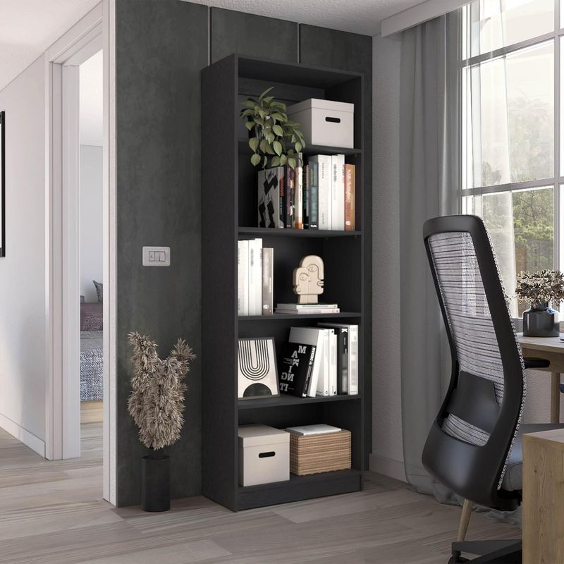 TUHOME - Estante E3 MDP 5 Nivel(es) 62.8x180.6x29 cm Wengué