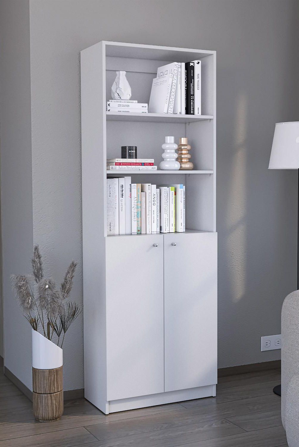 TUHOME - Estante E4 MDP 3 Nivel(es) 62.8x180.6x29.9 cm Blanco