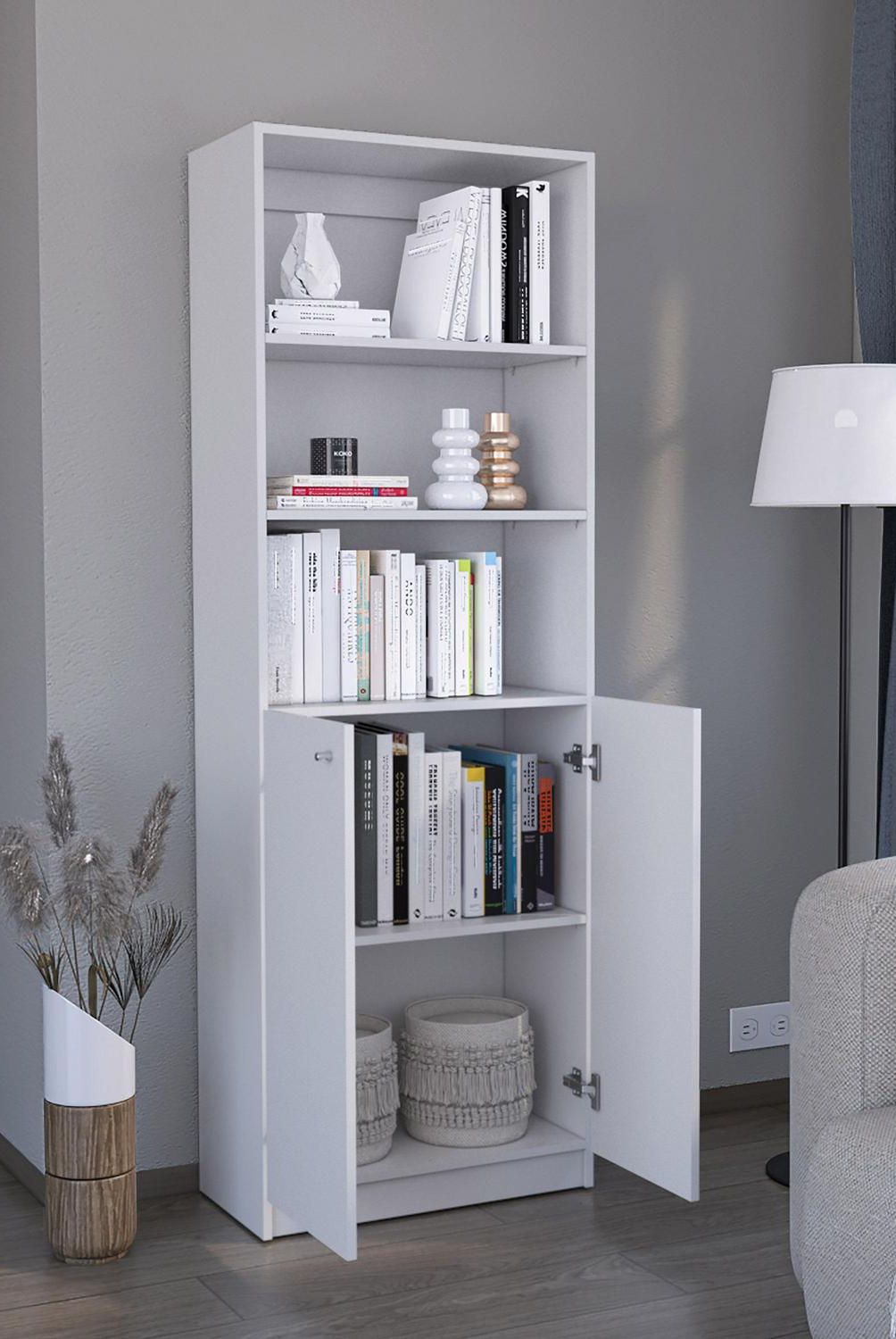 TUHOME - Estante E4 MDP 3 Nivel(es) 62.8x180.6x29.9 cm Blanco