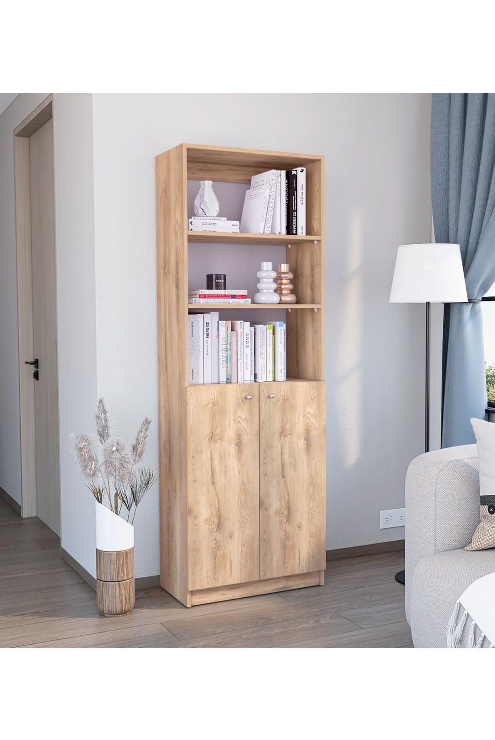 TUHOME - Estante E4 MDP 3 Nivel(es) 62.8x180.6x29.9 cm Macadamia